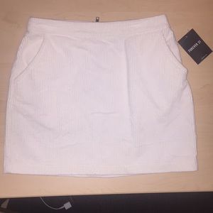 White corduroy skirt
